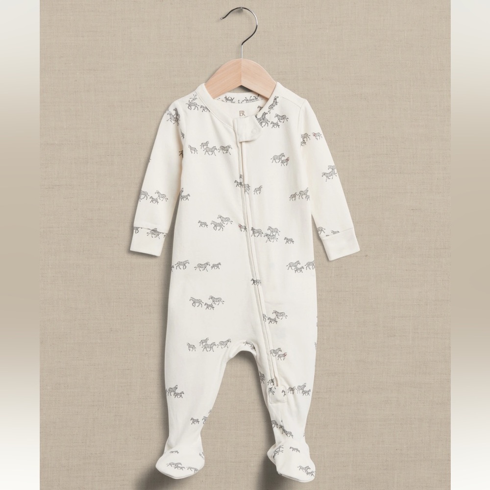 Banana republic organic cotton zebra print onesie